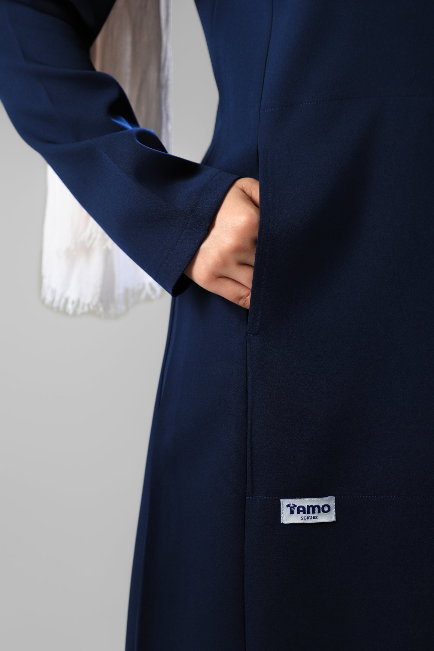Navy blue Polo Scrub Design 90cm – Sleek & Chic