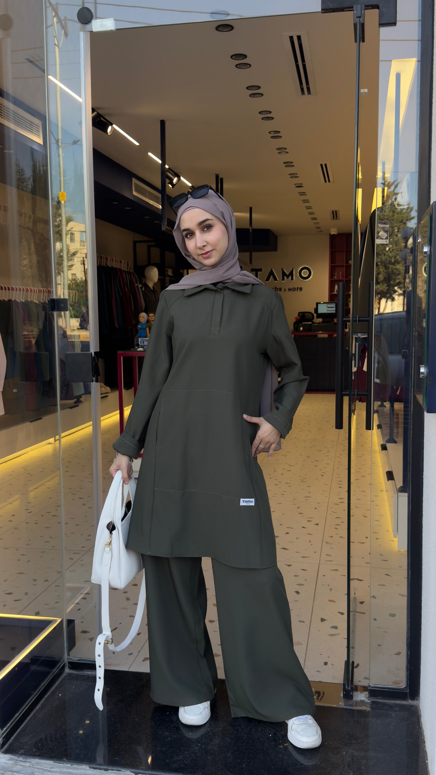 olive Green Scrub Design 90cm – Sleek & Chic