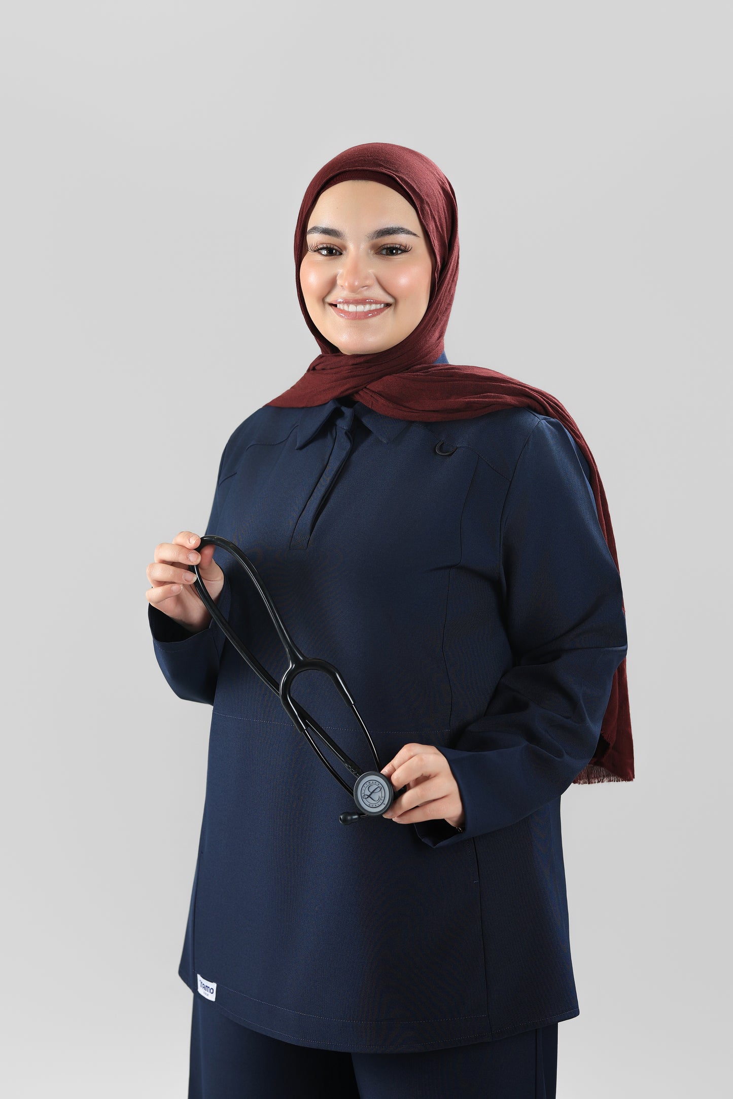 Navy blue Polo Scrub Design 75cm – Sleek & Chic