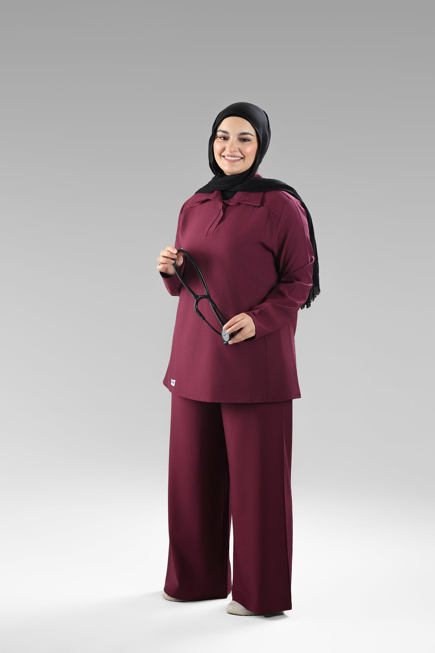 Plum Polo Scrub Design 75cm – Sleek & Chic