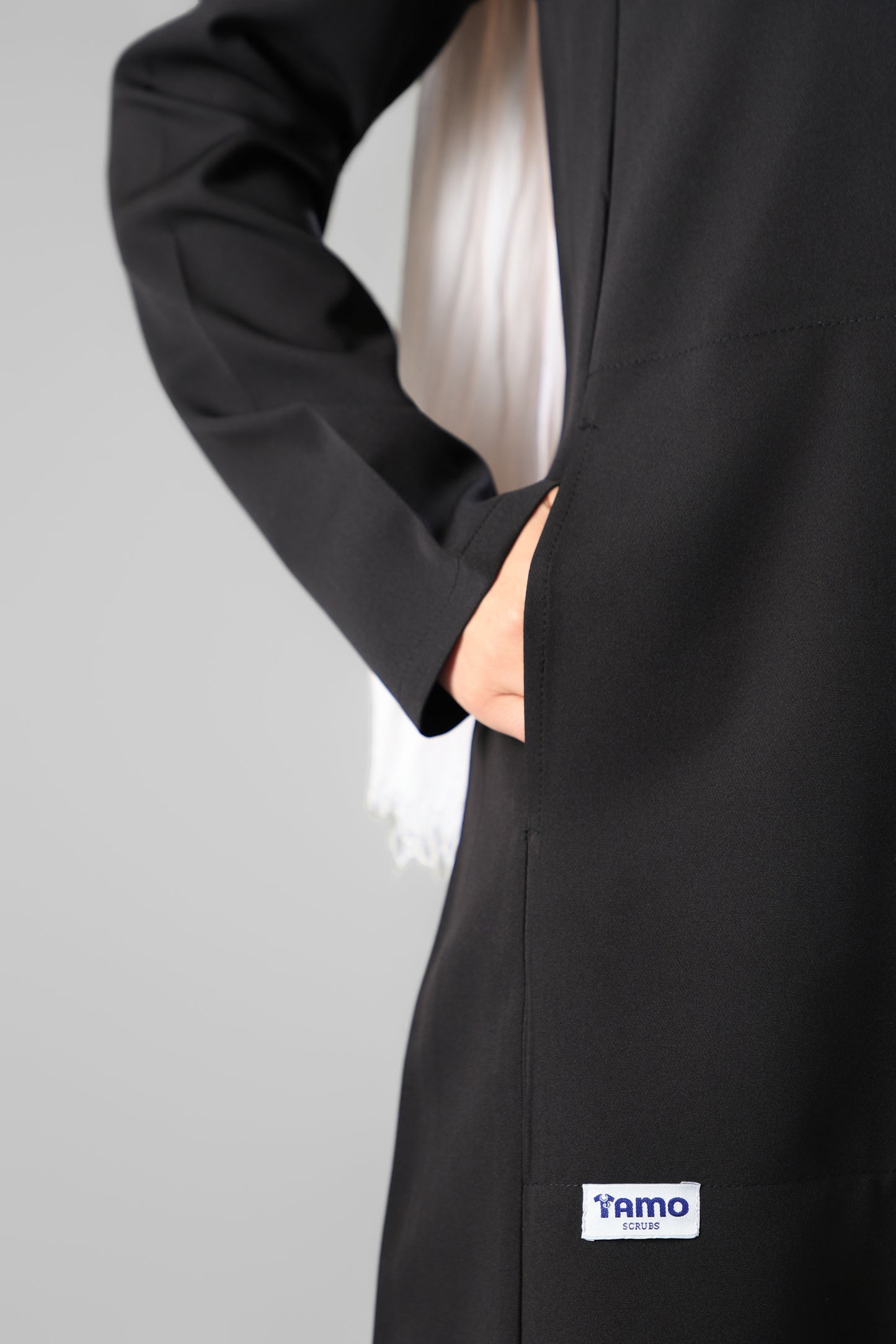Black Polo Scrub Design 90cm – Sleek & Chic