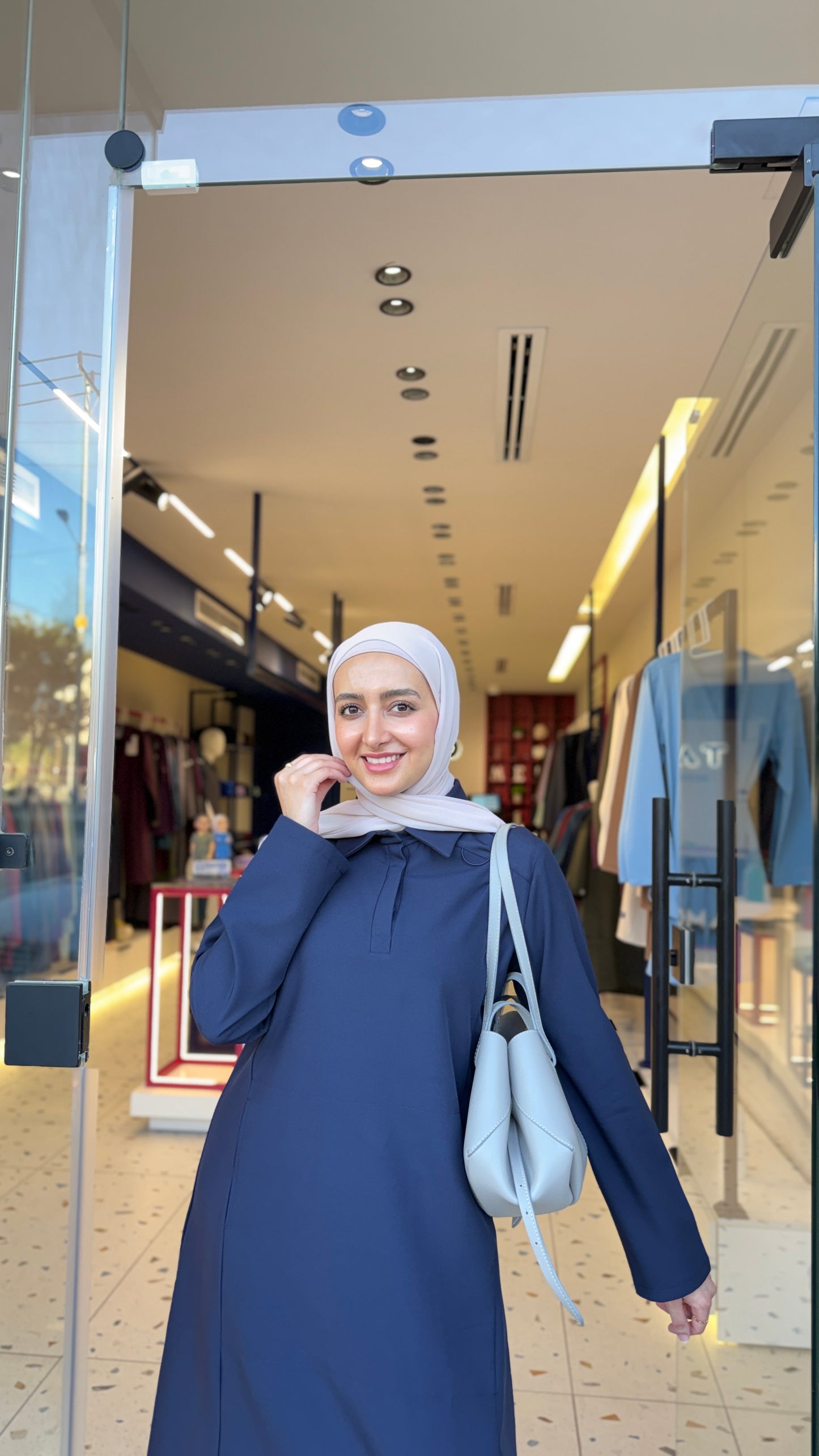 Navy Modest fit Polo Scrub Design 105cm – Sleek & Chic