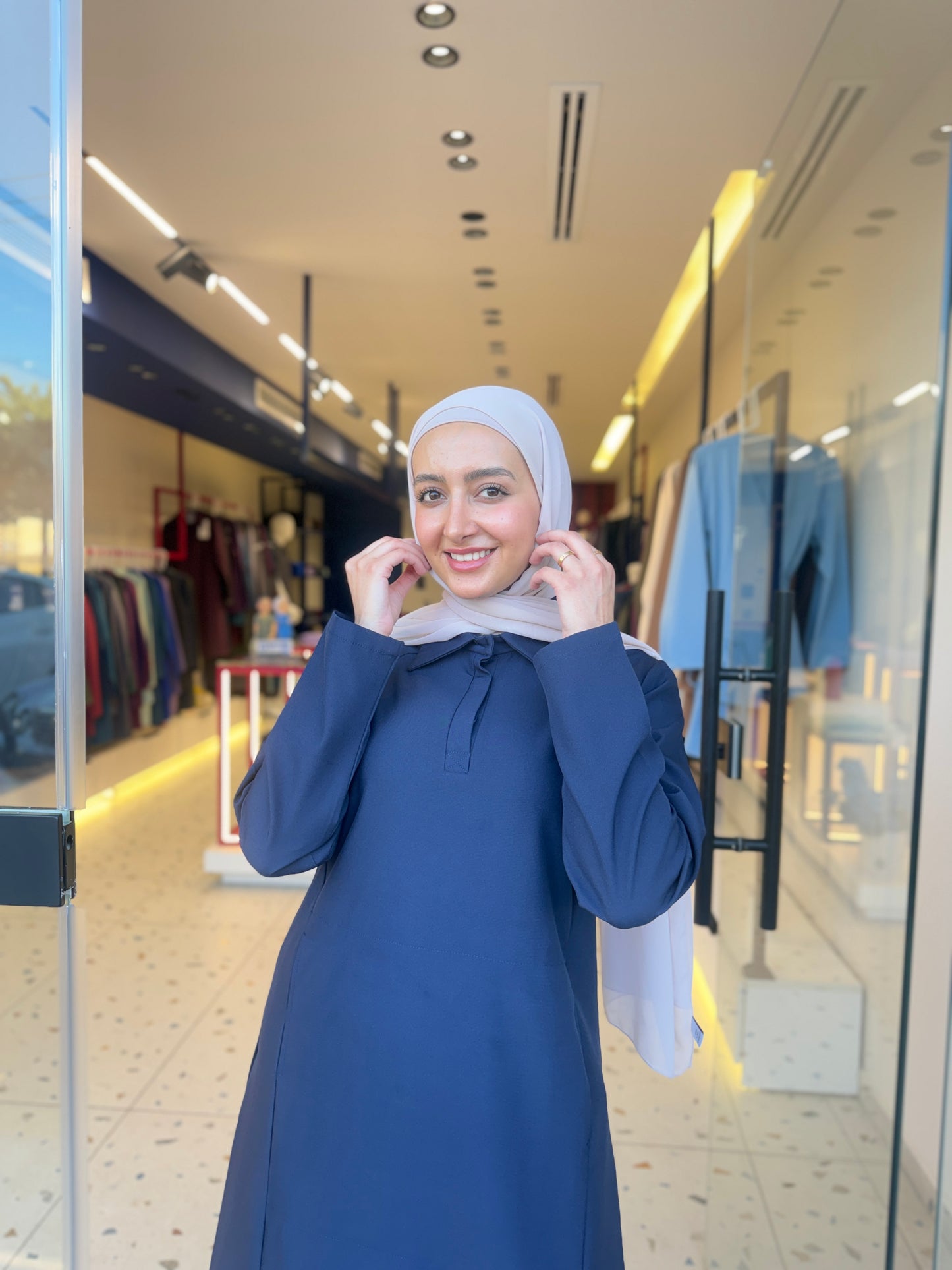 Navy Modest fit Polo Scrub Design 105cm – Sleek & Chic