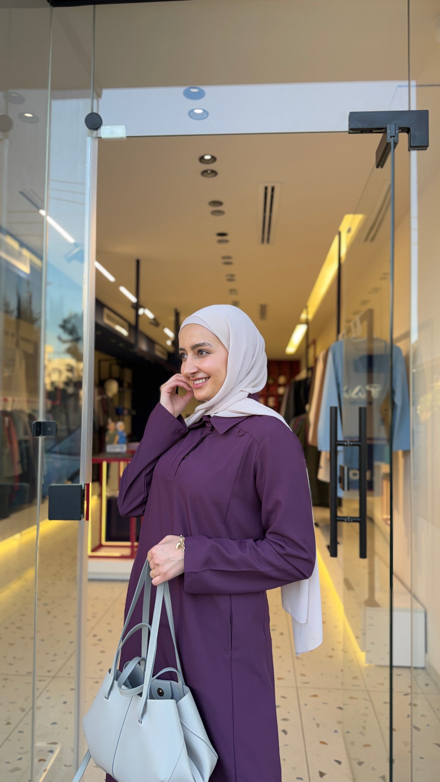 Plum Modest fit Polo Scrub Design 105cm – Sleek & Chic