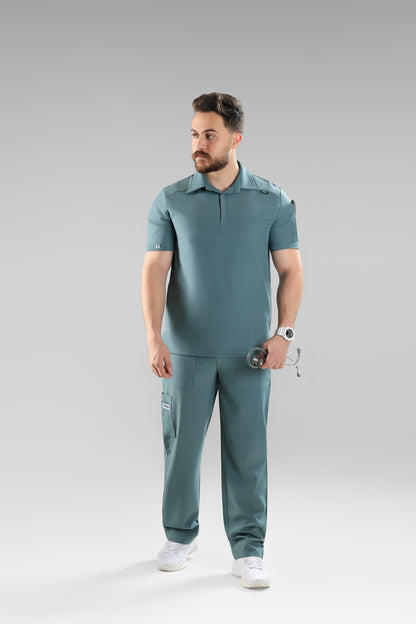 Mint Polo scrub design - care stretch fabric