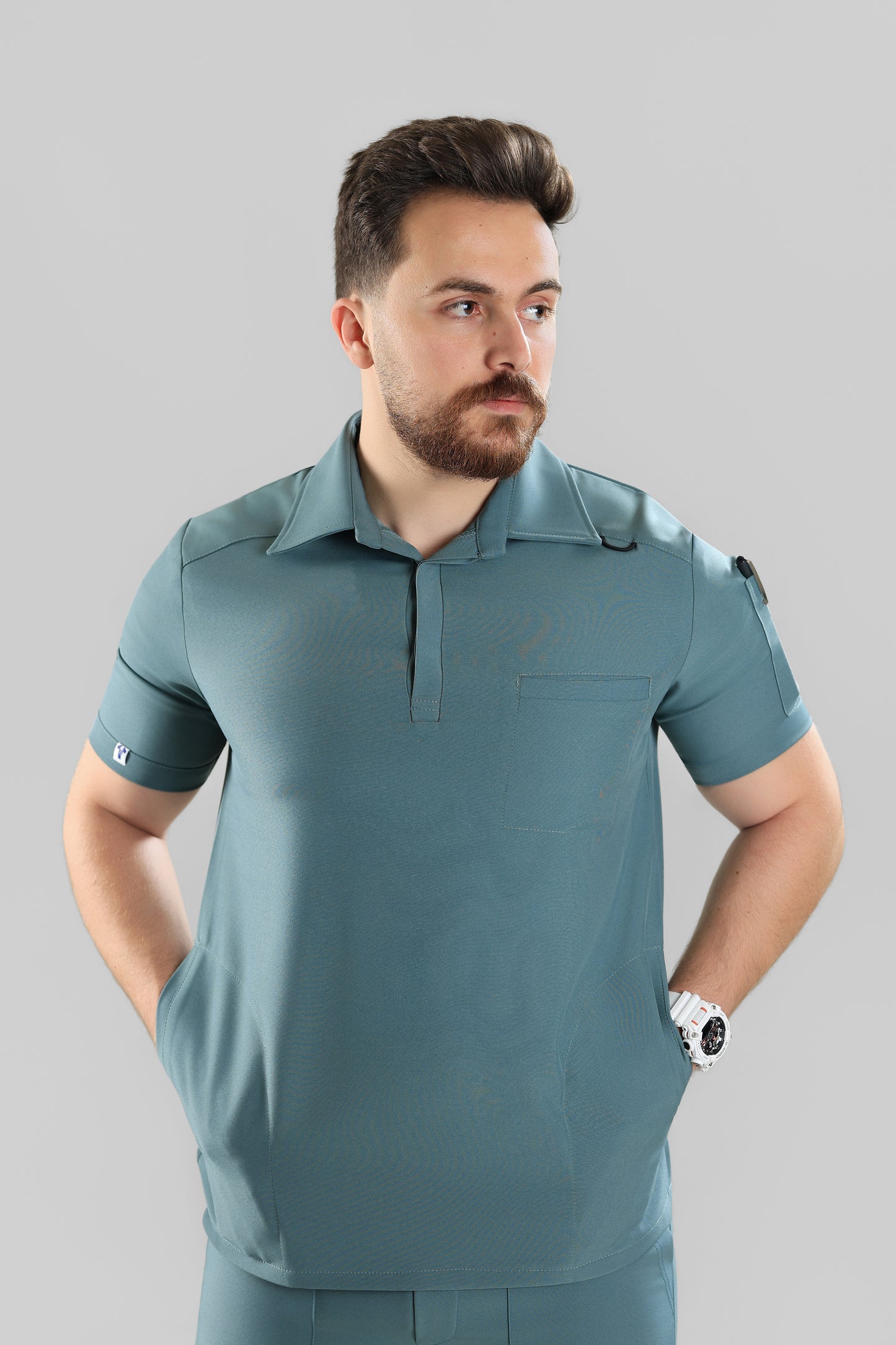 Mint Polo scrub design - care stretch fabric