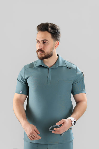 Mint Polo scrub design - care stretch fabric