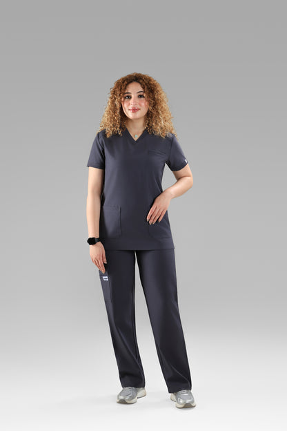 GRAY Signature V-Neck Scrub Design 70cm – Care Stretch Fabric