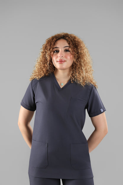 GRAY Signature V-Neck Scrub Design 70cm – Care Stretch Fabric