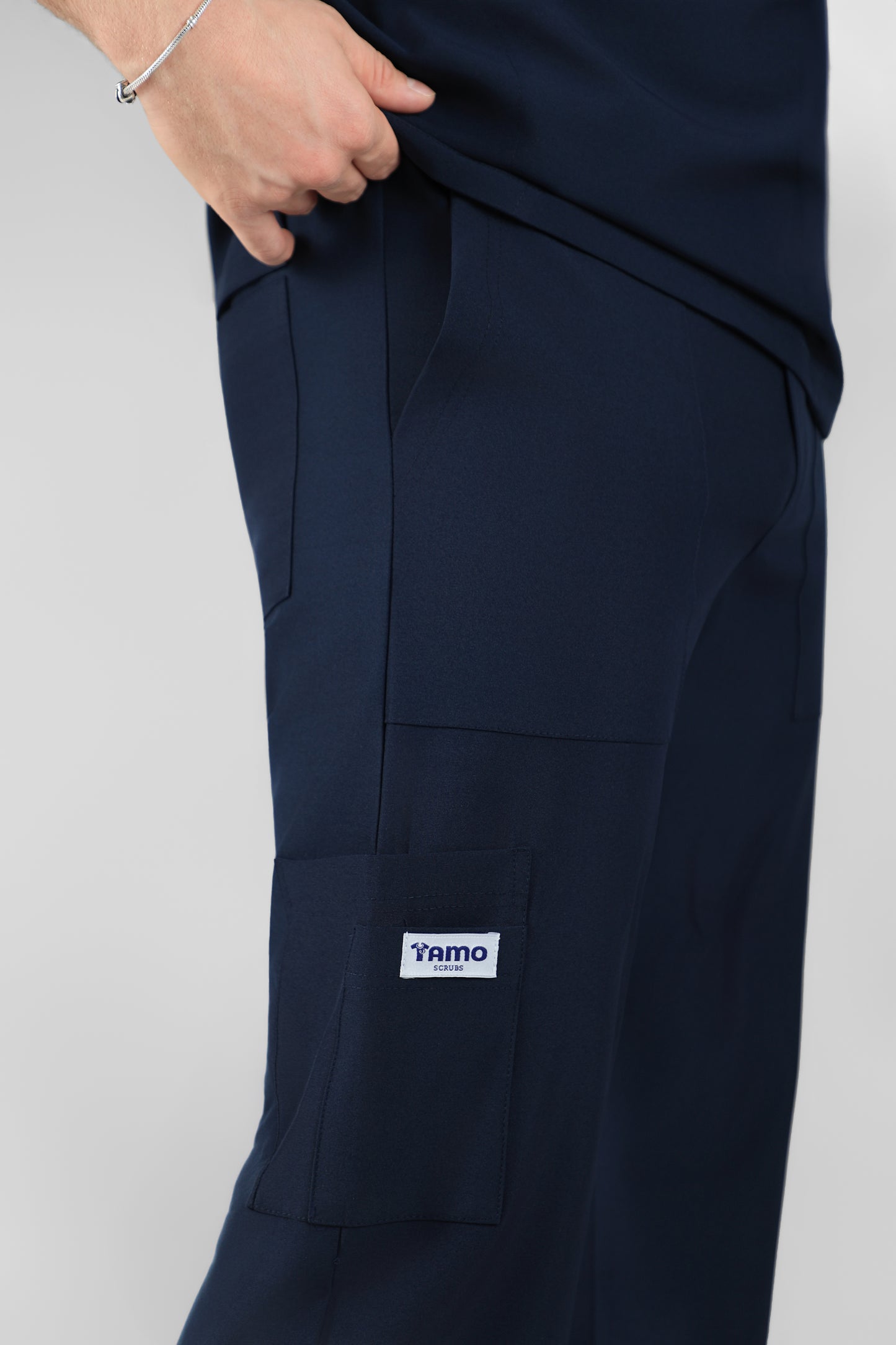 Navy Blue Polo scrub design - waterproof fabric