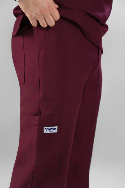 Plum  Polo scrub design - care stretch fabric
