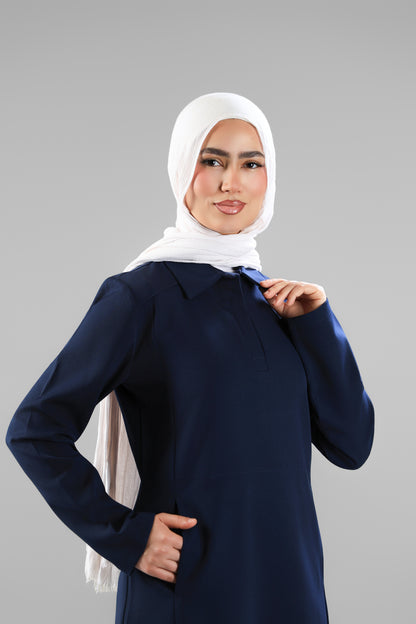 Navy blue Polo Scrub Design 90cm – Sleek & Chic