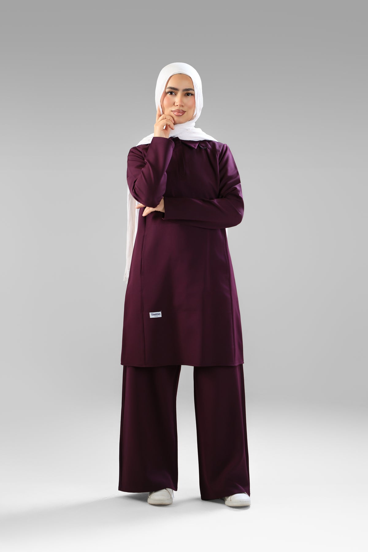 Plum Polo Scrub Design 90cm – Sleek & Chic