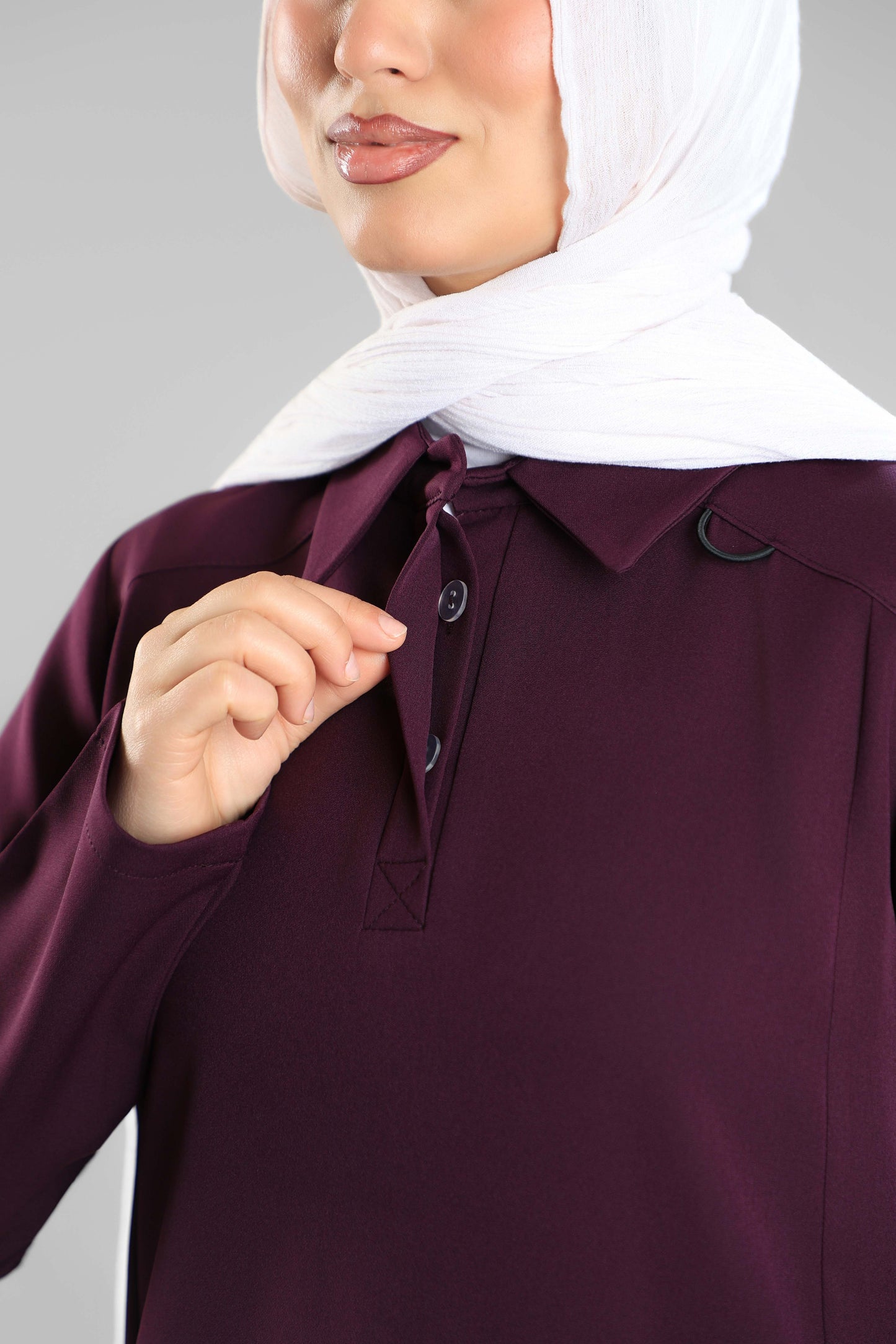 Plum Polo Scrub Design 90cm – Sleek & Chic