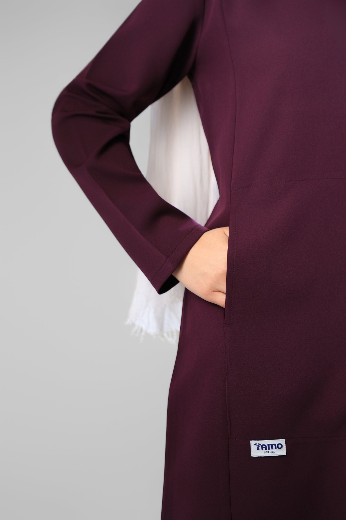 Plum Polo Scrub Design 90cm – Sleek & Chic
