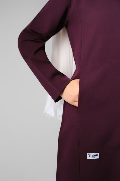 Plum Polo Scrub Design 90cm – Sleek & Chic