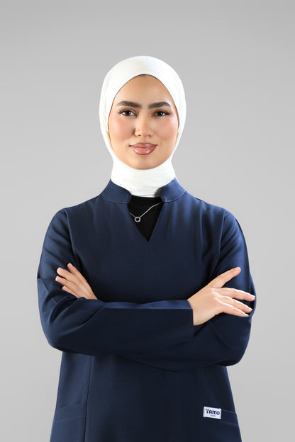 navy blue Modern Classic Scrub Design 90cm - Care Strech Fabric