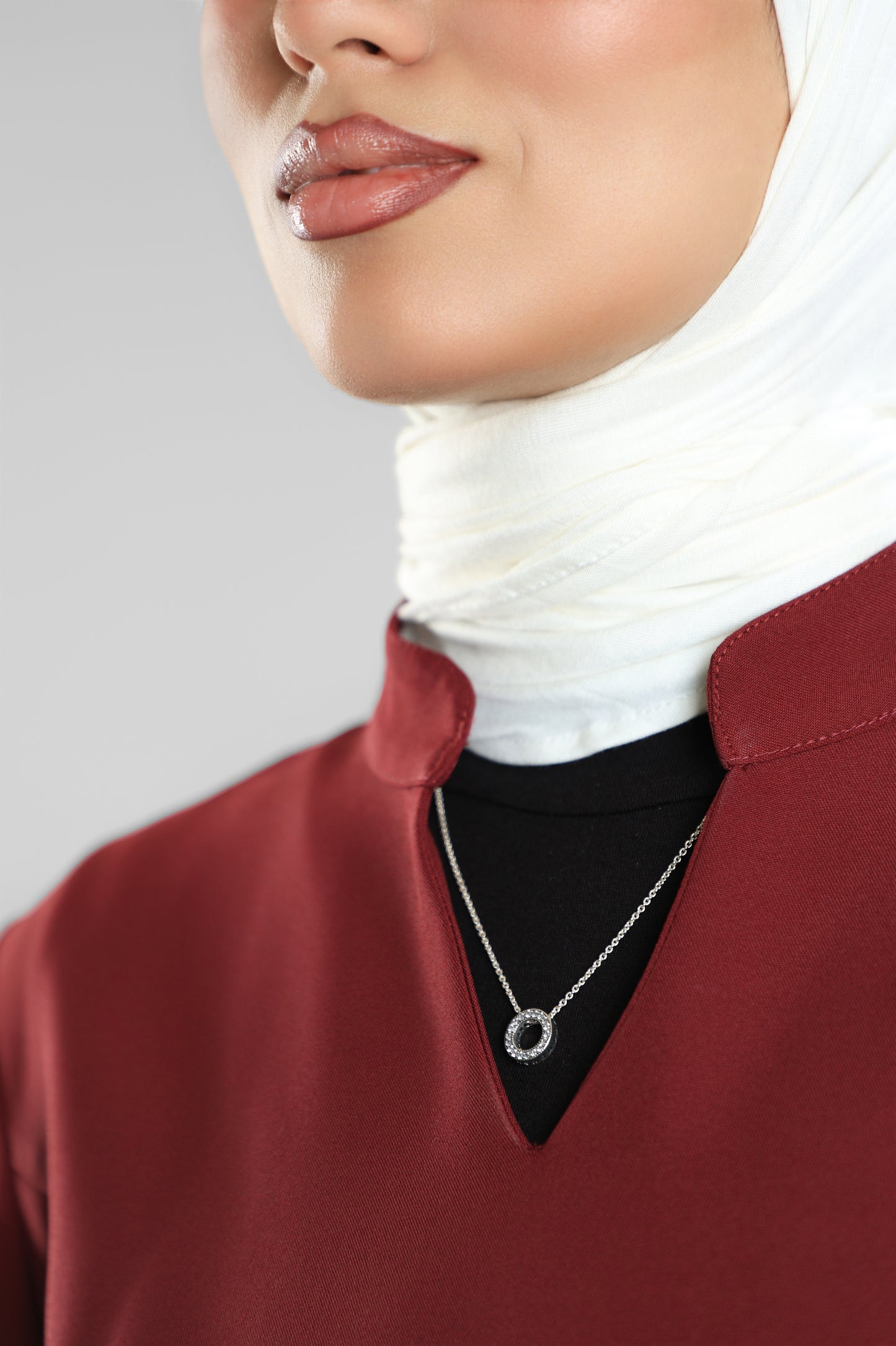 Maroon Modern Classic Scrub Design 90cm - Care Strech Fabric