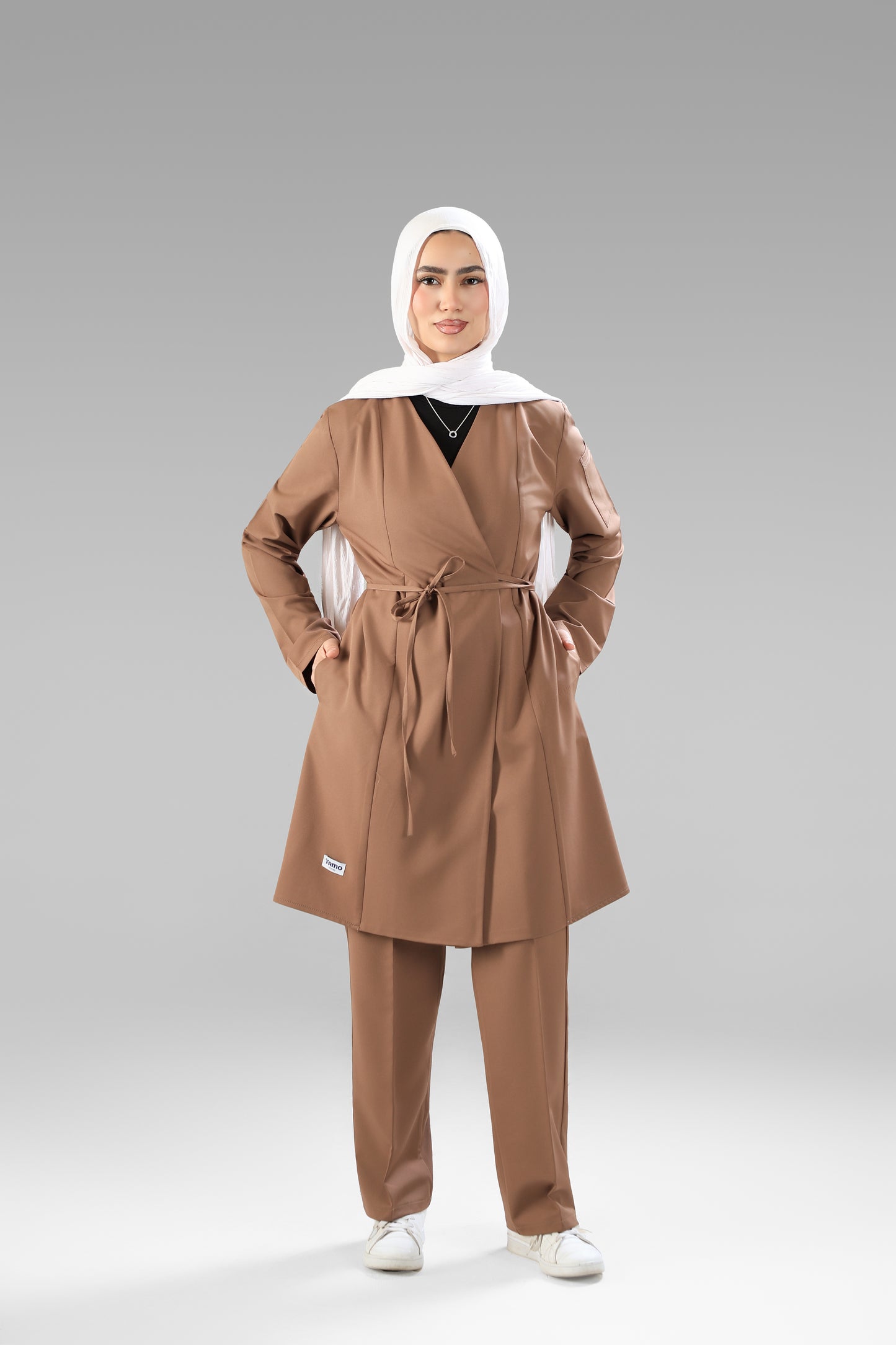Mocha Elegant tie scrub design 90cm -Waterproof fabric