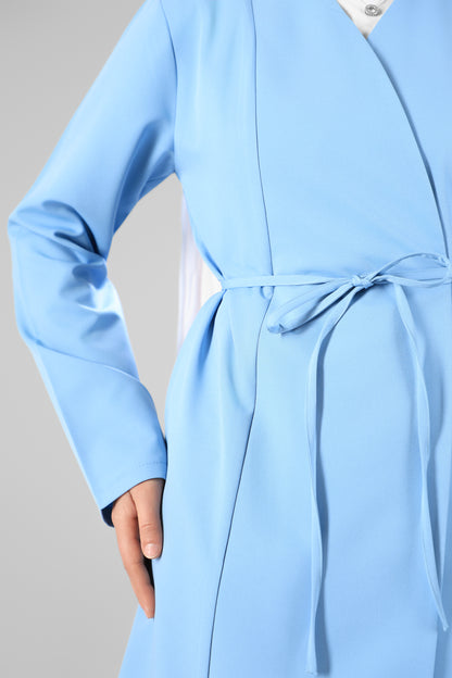 Sky blue Elegant tie scrub design 90 cm -Waterproof fabric  Top length