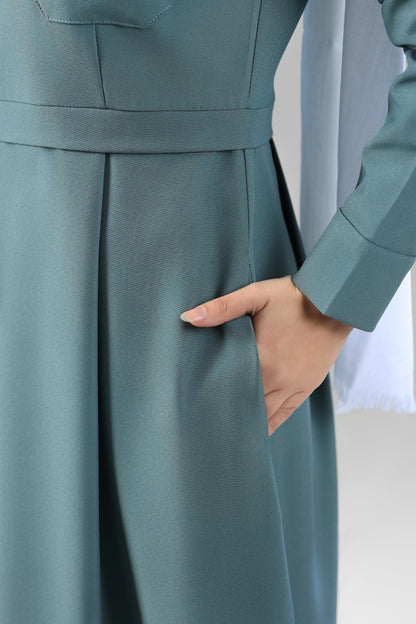 Mint  Modest Scrub Dress Design - flowy & elegant  - care strech fabric.