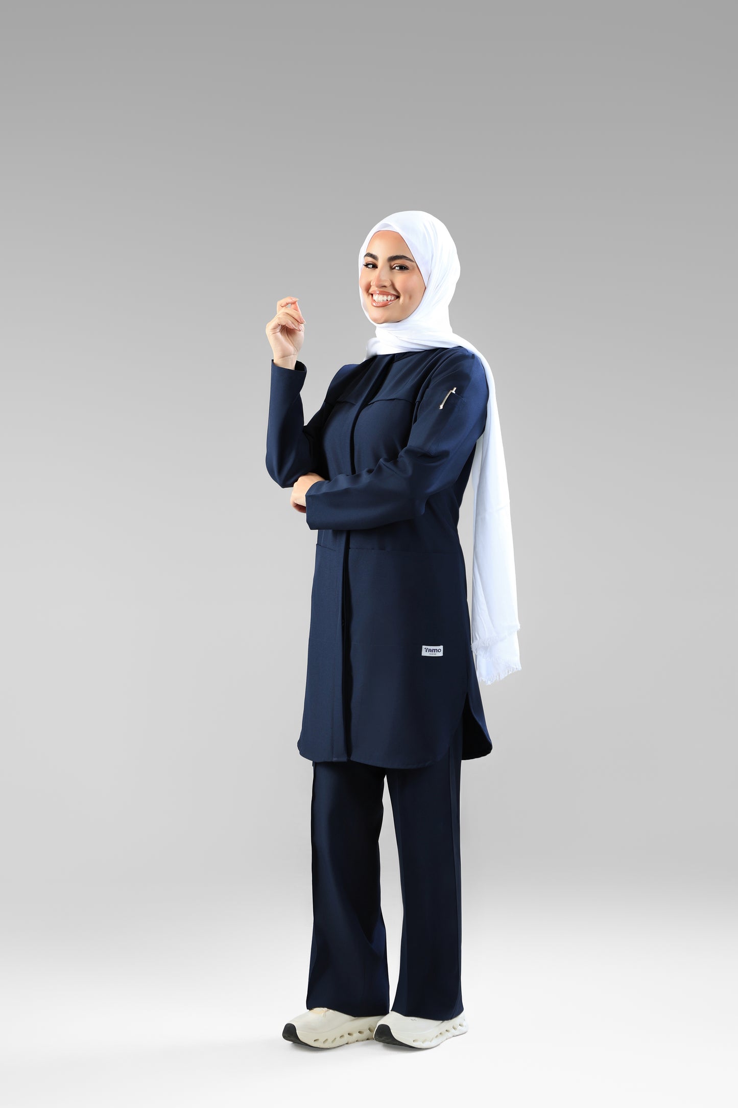 Navy Blue Tamo original Design 90cm- signature style - care stretch fabric