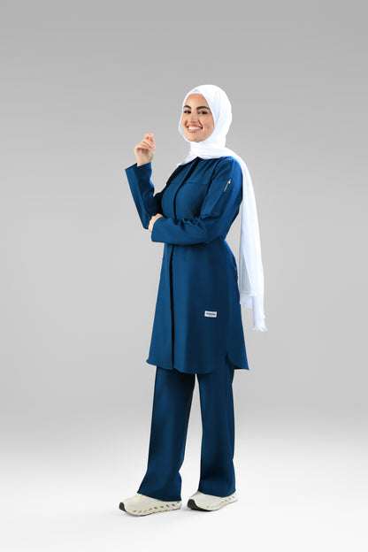 petrol blue Tamo original Design 90cm- signature style - care stretch fabric