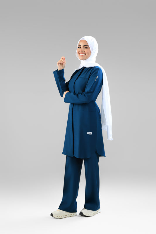 petrol blue Tamo original Design 90cm- signature style - care stretch fabric