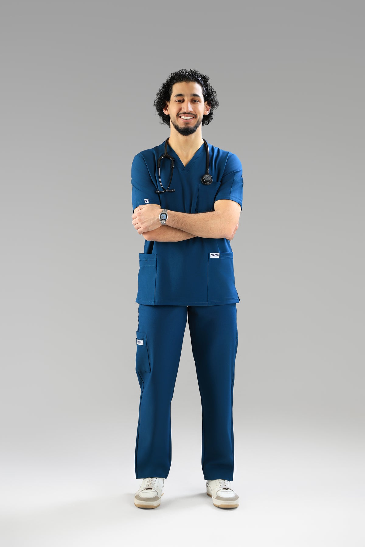 Petrol blue Classic scrub design - care strech fabric