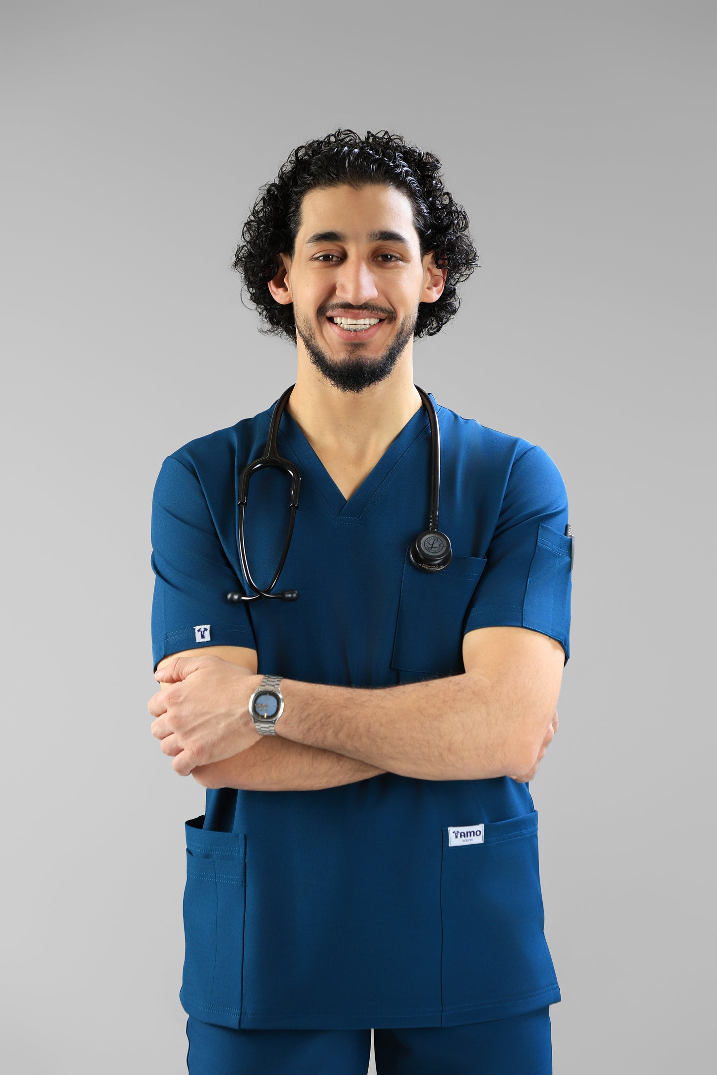 Petrol blue Classic scrub design - care strech fabric