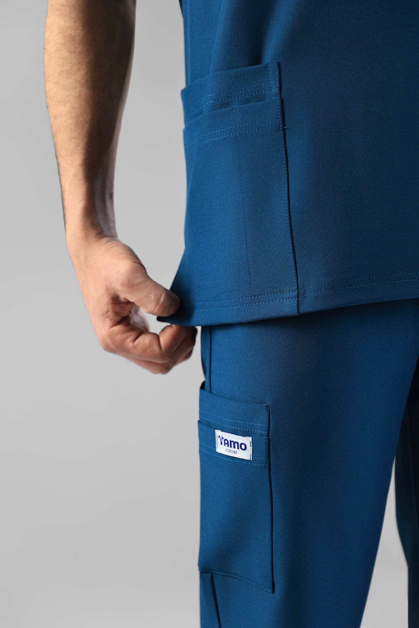 Petrol blue Classic scrub design - care strech fabric