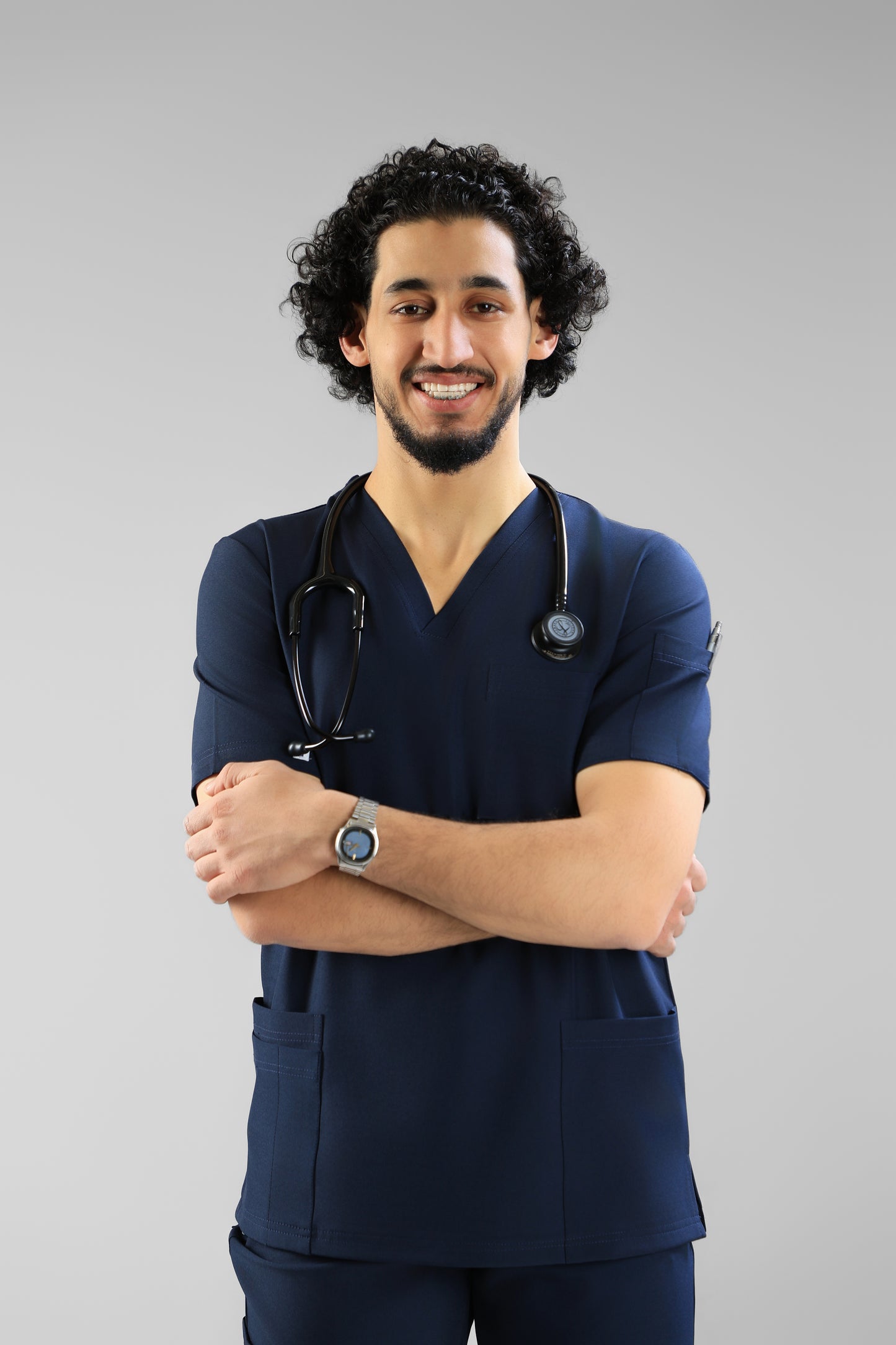 Navy blue Classic scrub design - care strech fabric