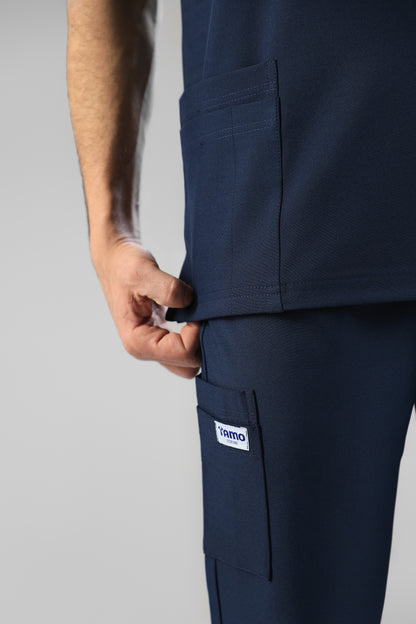 Navy blue Classic scrub design - care strech fabric
