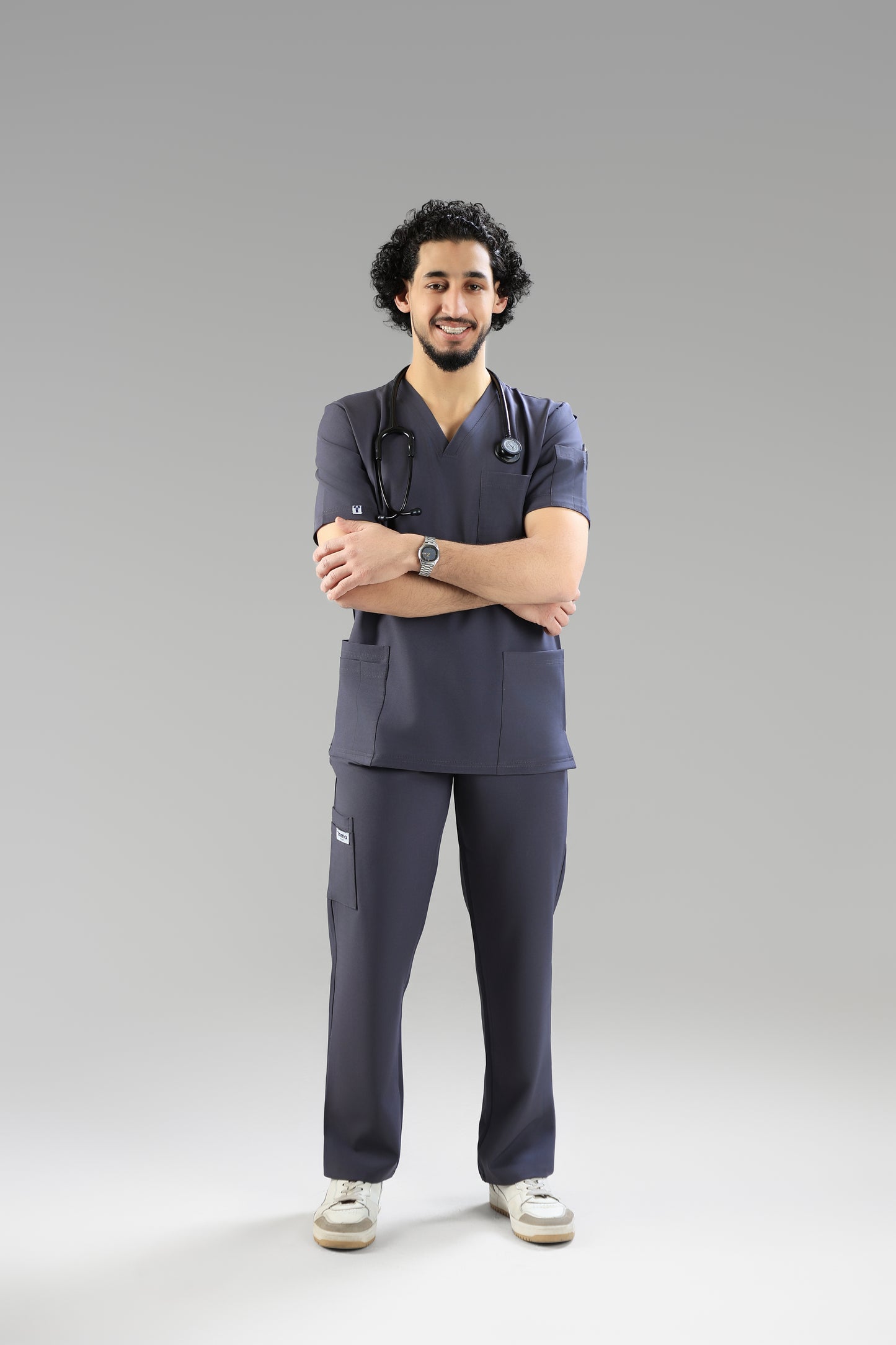 Gray Classic scrub design - care strech fabric