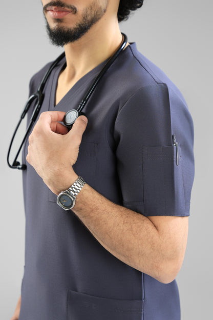 Gray Classic scrub design - care strech fabric