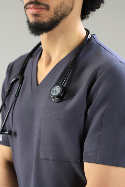 Gray Classic scrub design - care strech fabric