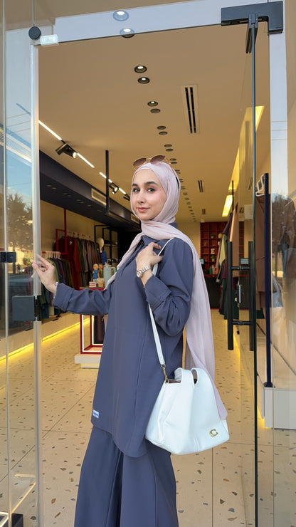 Gray Polo Scrub Design 75cm – Sleek & Chic