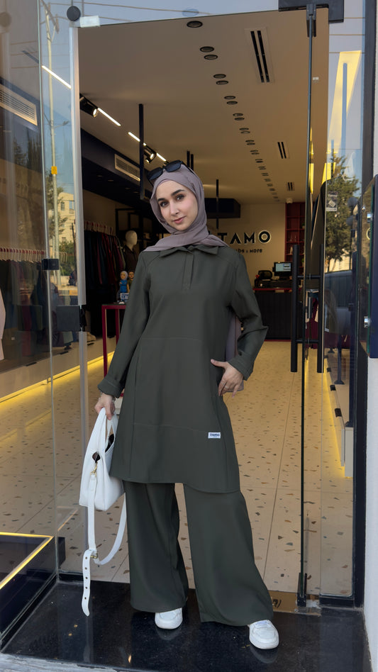 olive Green Scrub Design 90cm – Sleek & Chic