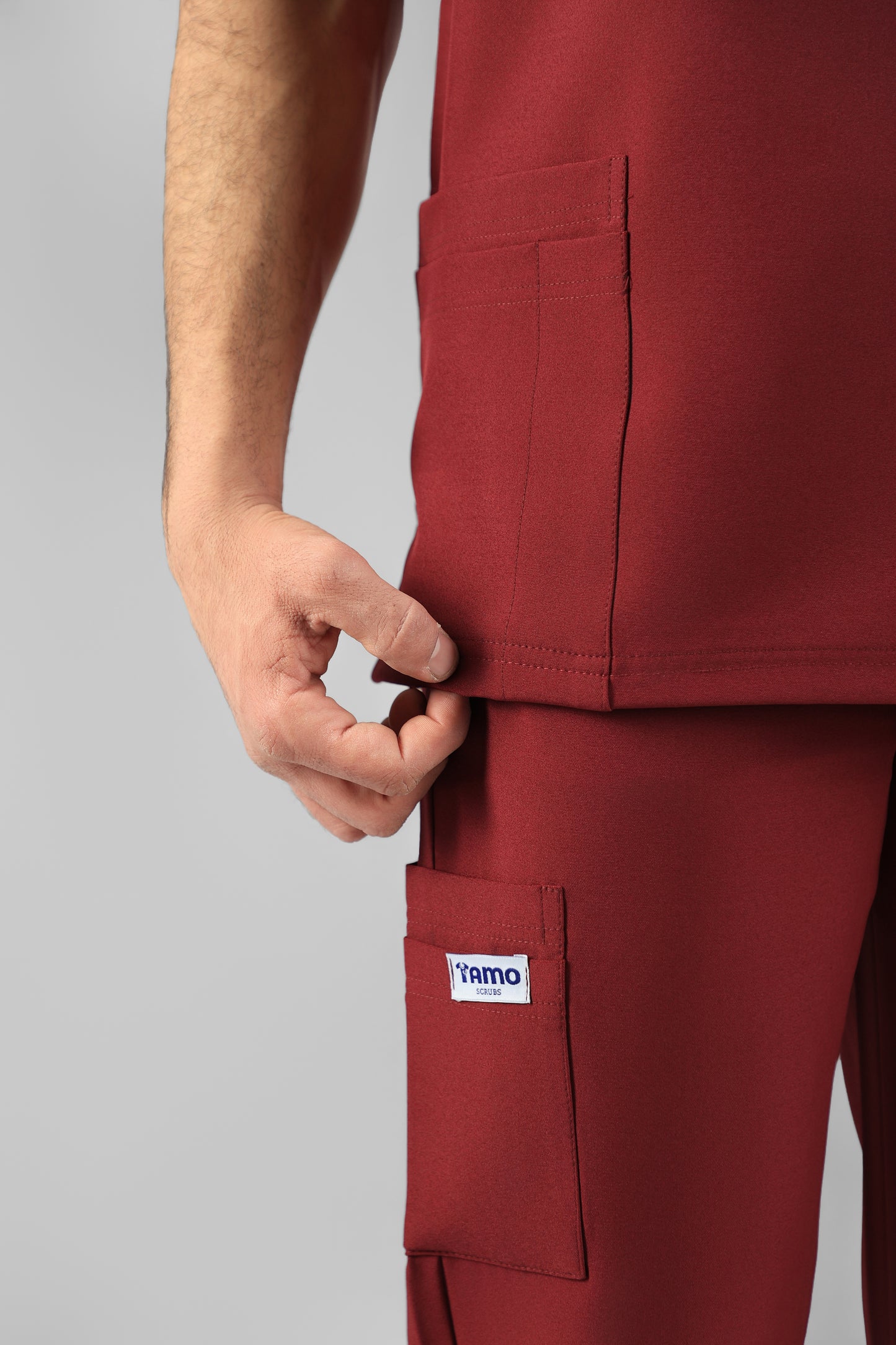 Maroon Classic scrub design - care strech fabric