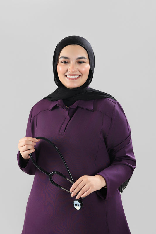 Eggplant polo Scrub Design 75cm – Sleek & Chic