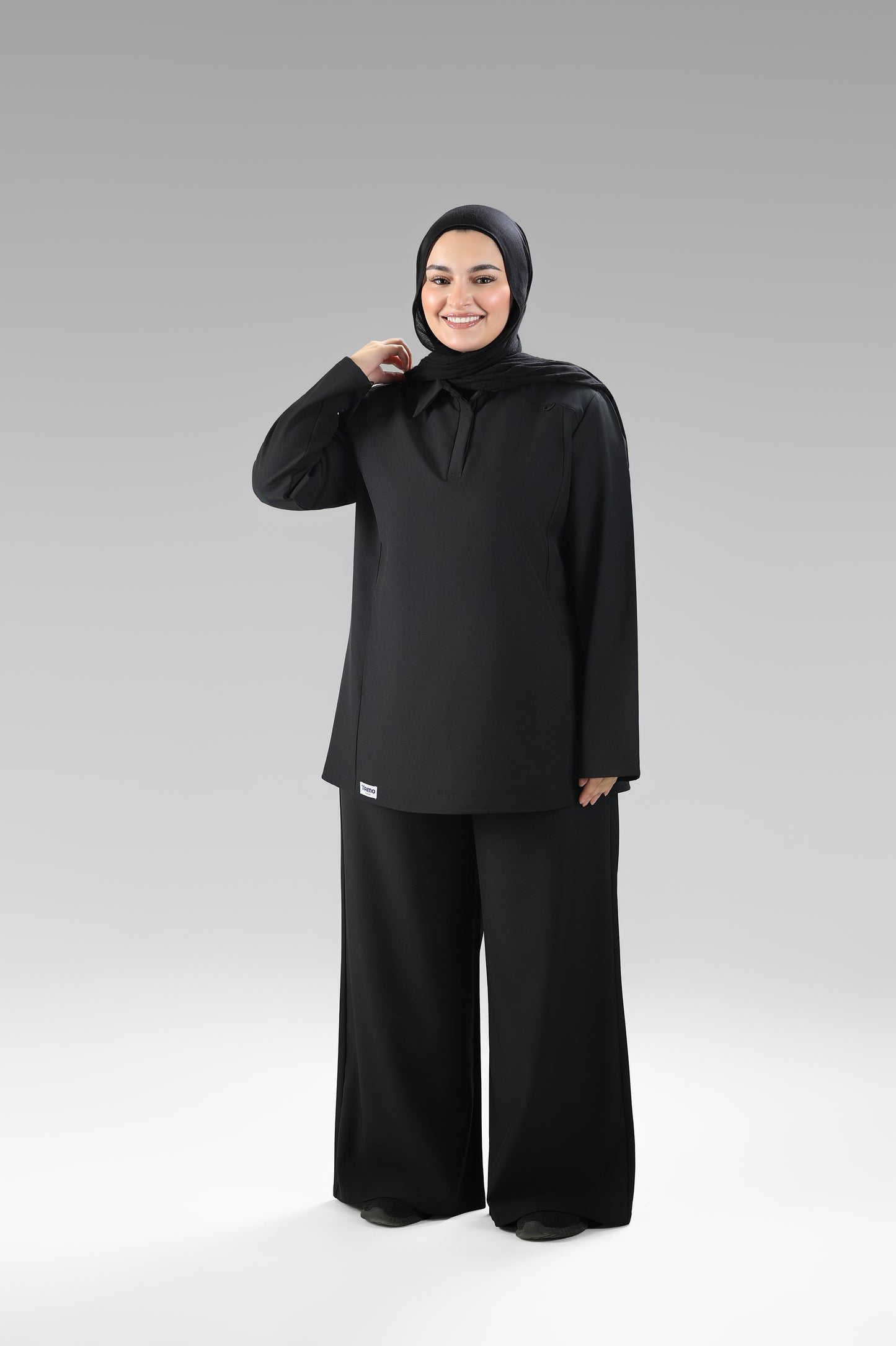 Black Polo Scrub Design 75cm – Sleek & Chic