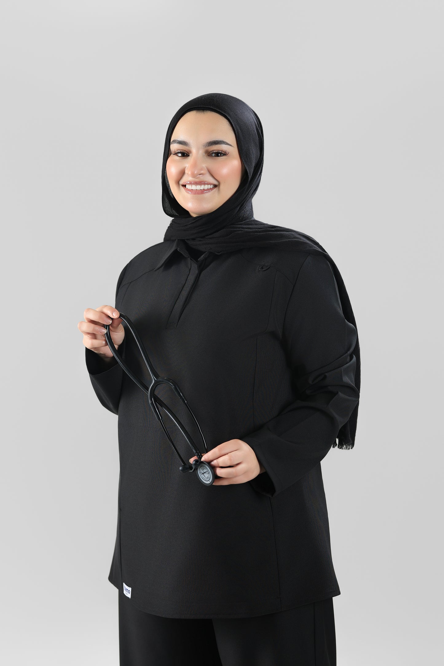 Black Polo Scrub Design 75cm – Sleek & Chic