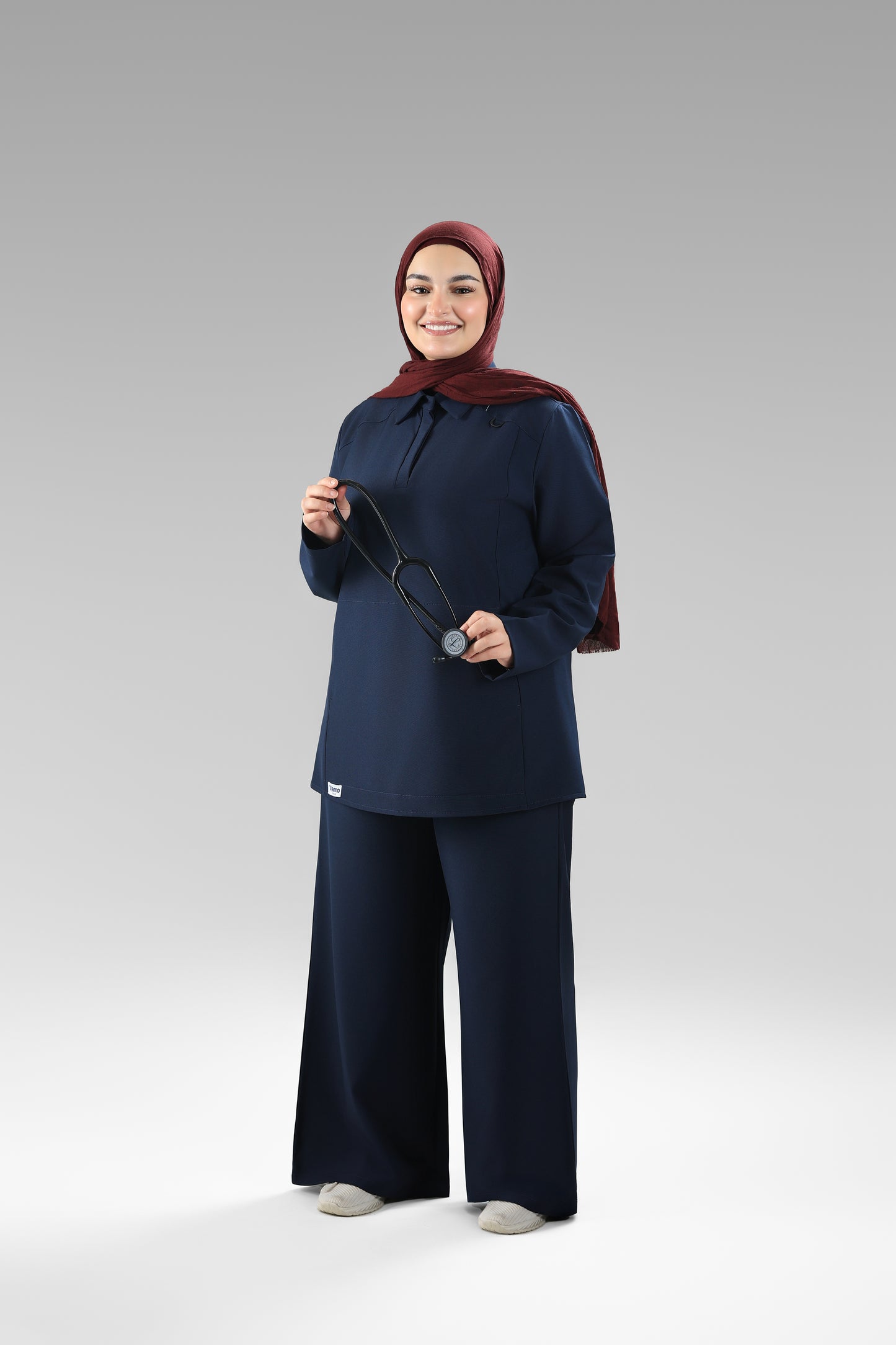 Navy blue Polo Scrub Design 75cm – Sleek & Chic
