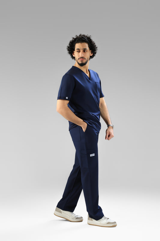 Navy blue Classic scrub design -  waterproof fabric