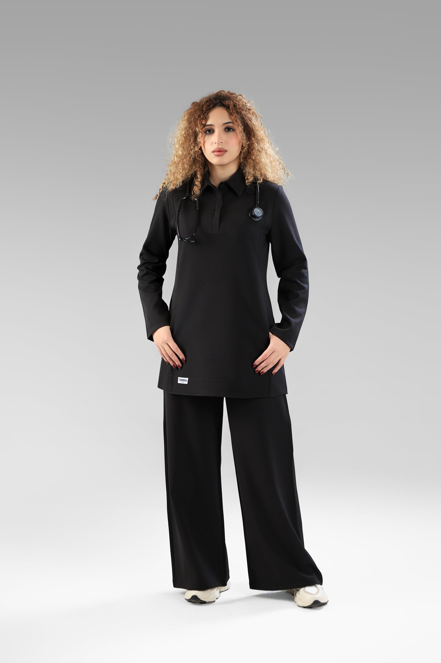 Black Polo Scrub Design 75cm – Sleek & Chic