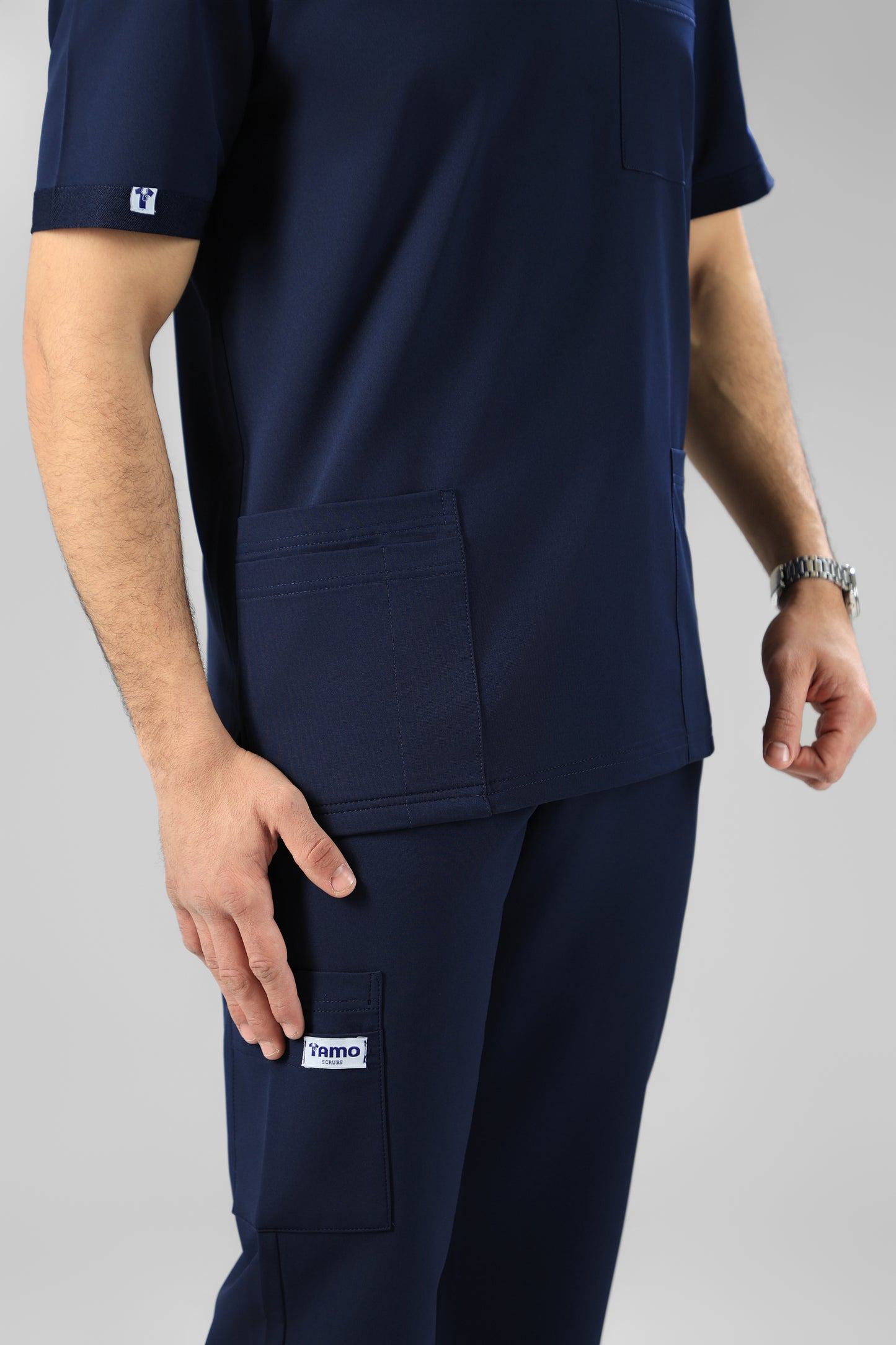 Navy blue Classic scrub design -  waterproof fabric