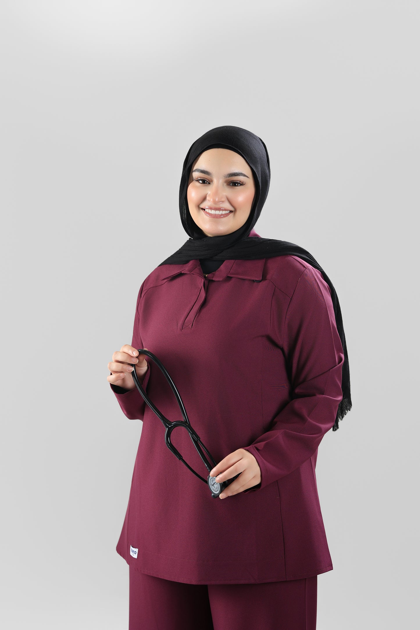Plum Polo Scrub Design 75cm – Sleek & Chic