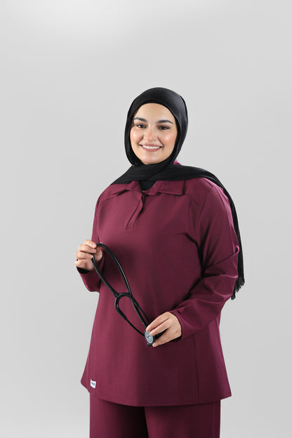 Plum Polo Scrub Design 75cm – Sleek & Chic