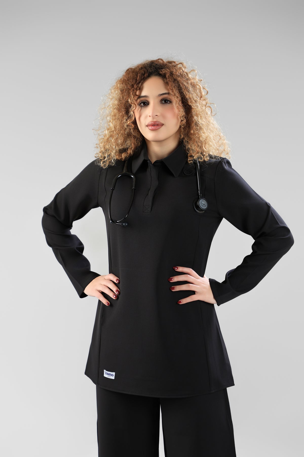 Black Polo Scrub Design 75cm – Sleek & Chic