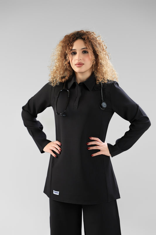 Black Polo Scrub Design 75cm – Sleek & Chic